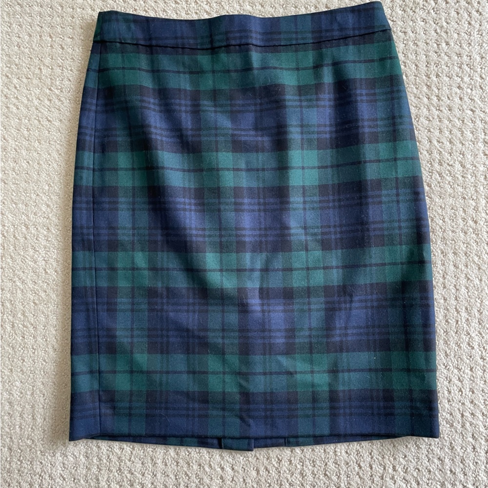 J. Crew plaid pencil skirt